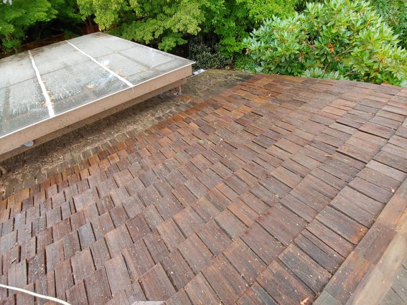 cedar roof washing